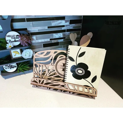 Homestyle book or recipe stand 3d laser cut, alberta,