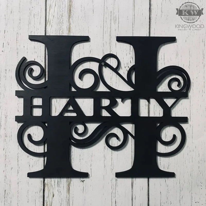 Large family monogram signs up to 35 tall 10off, 3d laser