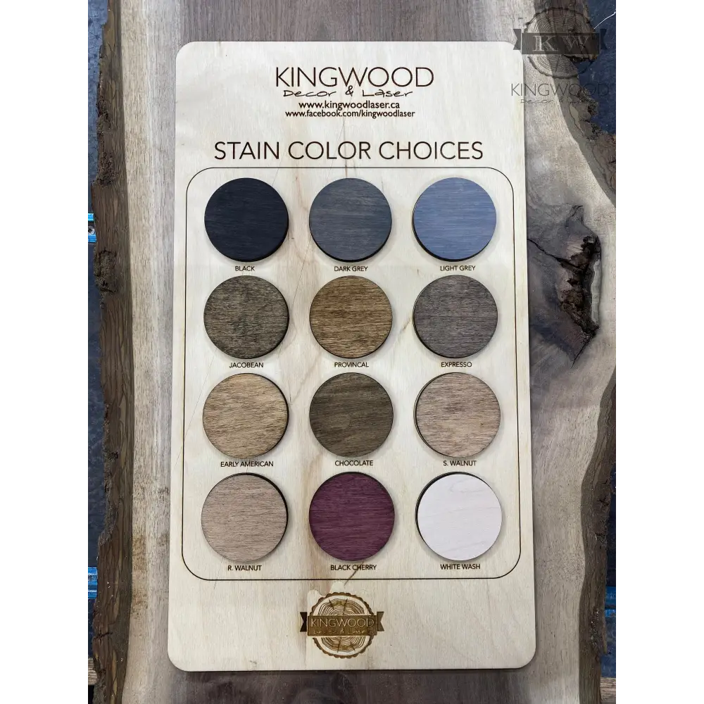 Stain color options on wood for large family monogram signs personalized decor