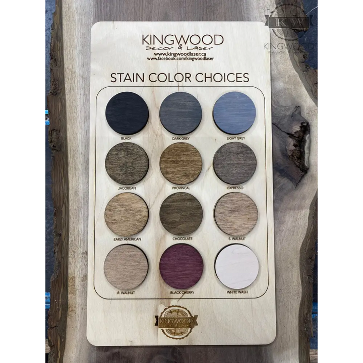 Stain color options on wood for large family monogram signs personalized decor