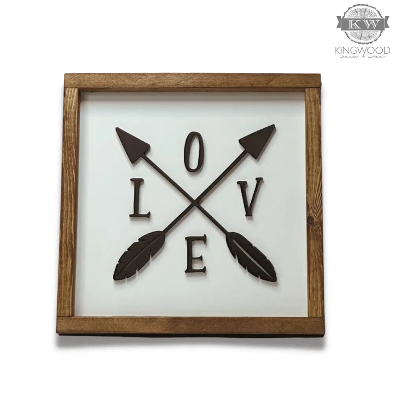 Love framed sign with arrows alberta, business, canada,
