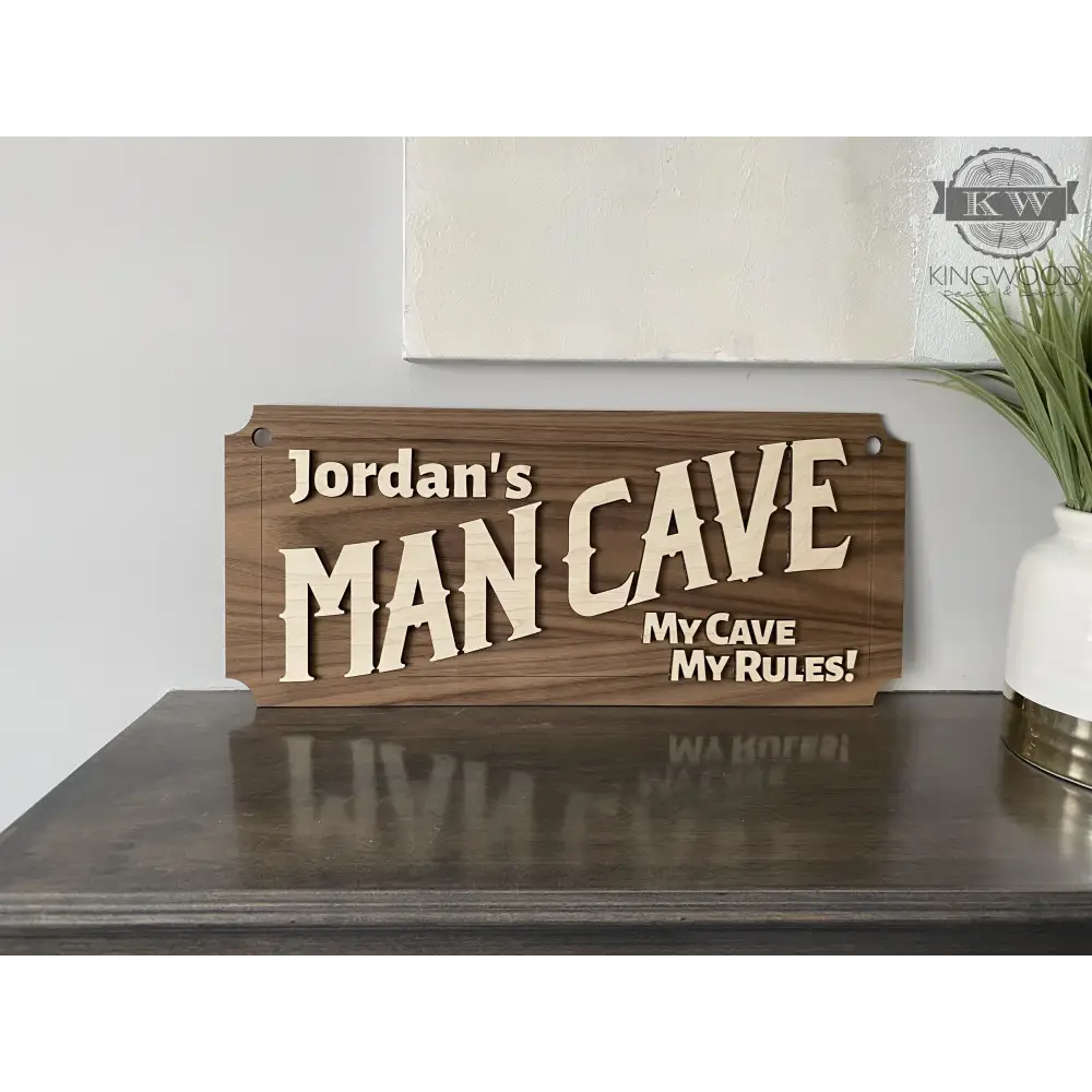 Wooden Man Cave Sign for Personalized Man Cave or Cave Sign Display