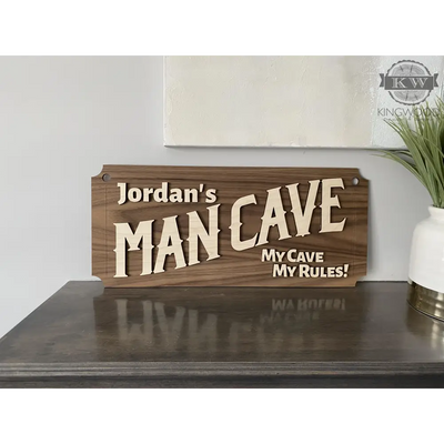 Man cave sign - with any name custom, engraving, gifts,