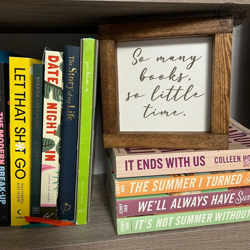 So many books so little time - small sign _label_new, book,