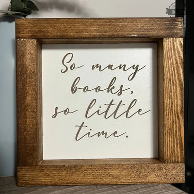 So many books so little time - small sign _label_new, book,