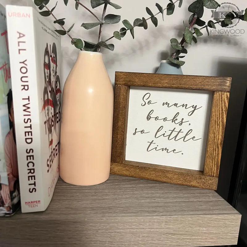 So many books so little time - small sign _label_new, book,