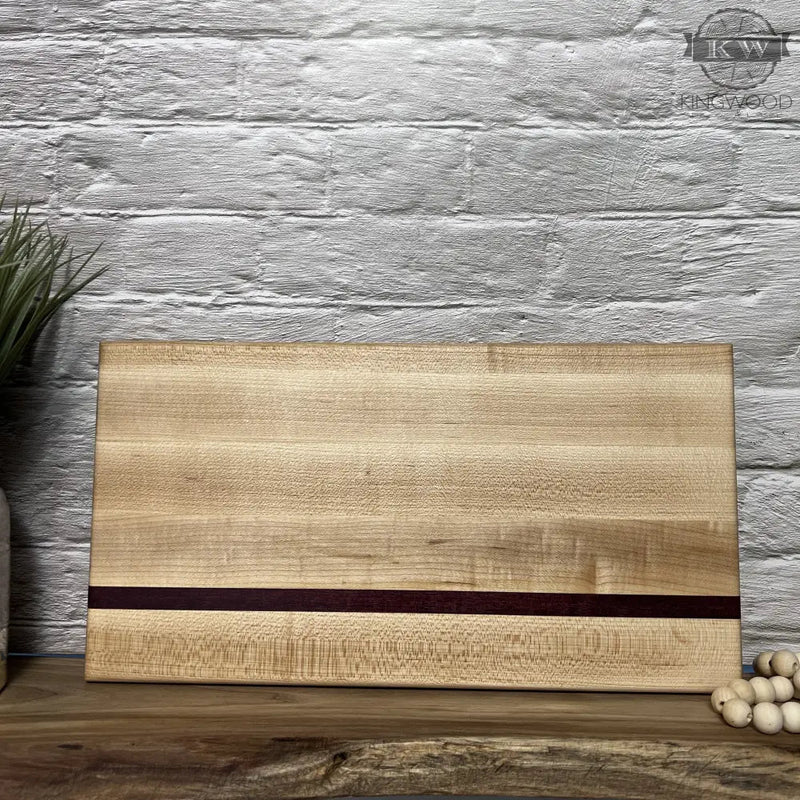 Maple with purple heart cutting board - 16 x 8.5” 10off,