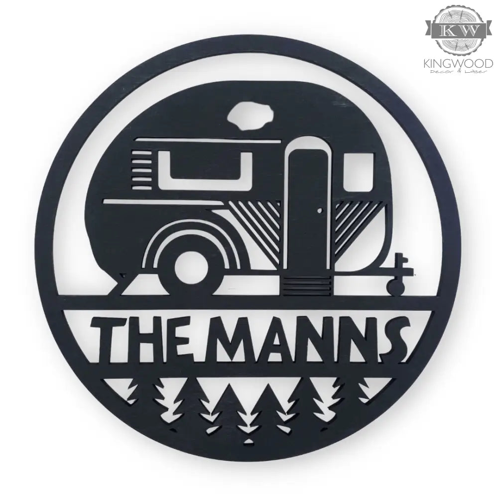 Black metal camper sign for motorcycle camper Jeep and camper jeep vehicles