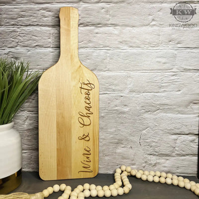 Personalized bottle shaped cutting/charcuterie board