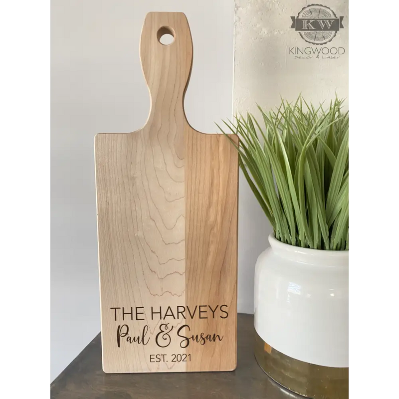 Personalized cutting board - family name board, business,