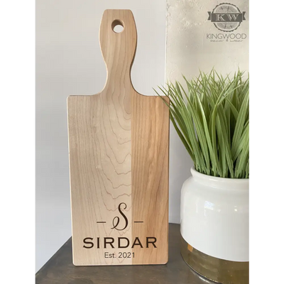 Personalized cutting board - family name board, business,