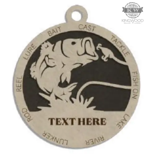 Personalized fishing ornament with personalized name sport