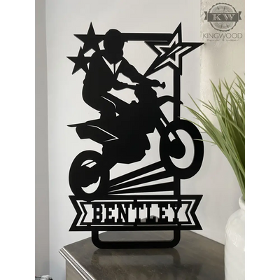 Personalized laser dirt bike monograms children, custom,