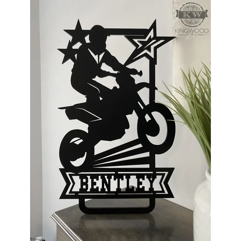 Personalized laser dirt bike monograms children, custom,