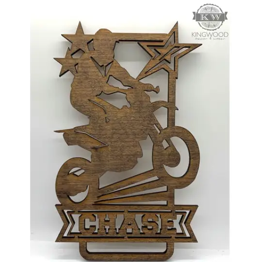Personalized laser dirt bike monograms children, custom,