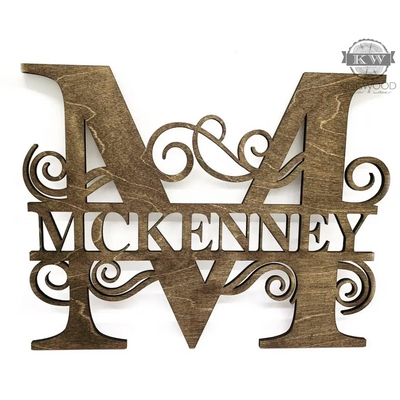 Personalized letter monogram signs 3d laser cut, alberta,