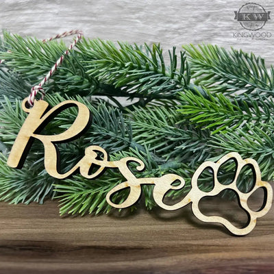 Personalized name ornament or stocking tag 3d laser cut,