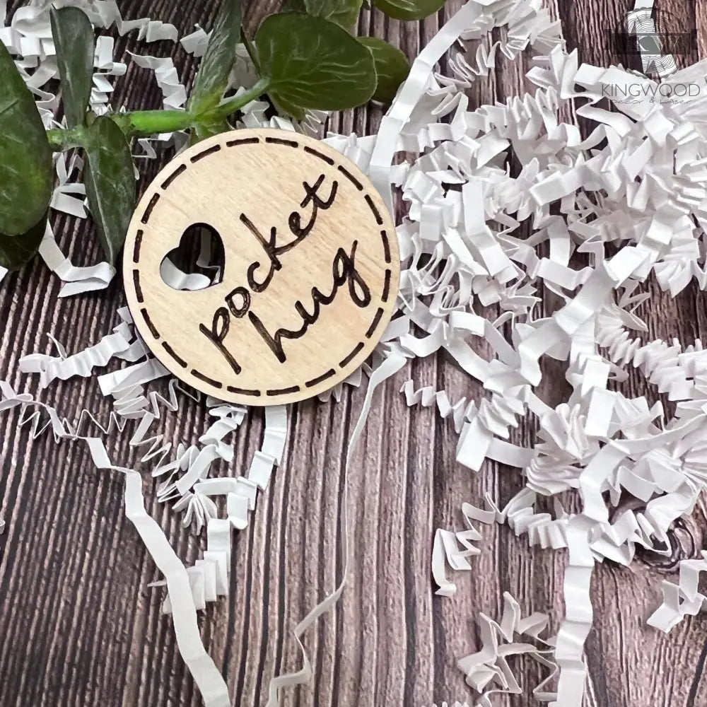 Wooden pocket hug token, a thoughtful gift for loved ones and cabin decor accessories