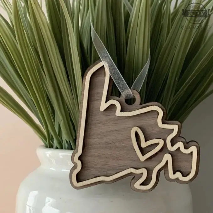 Wooden Newfoundland and Labrador ornament from provincial Christmas ornaments collection