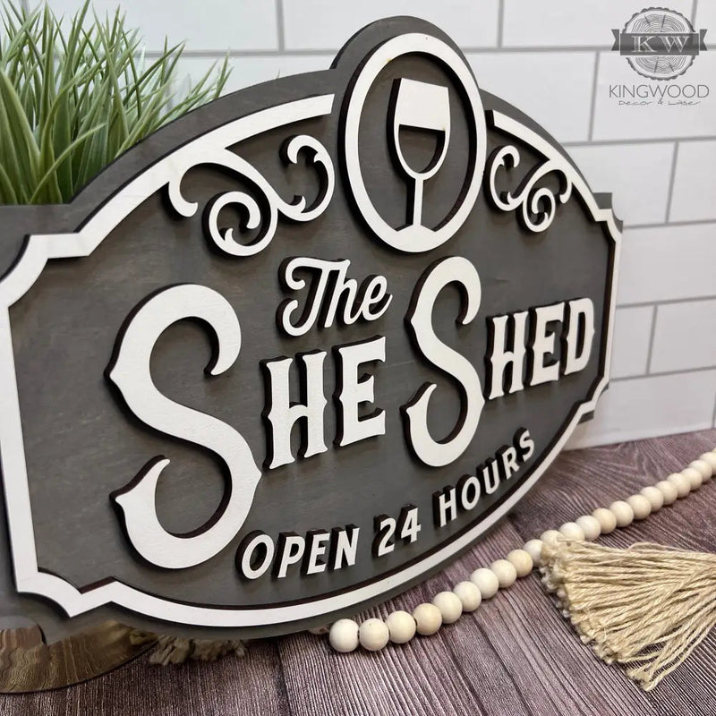 She shed sign laser cut 3d cut, _label_new, alberta,