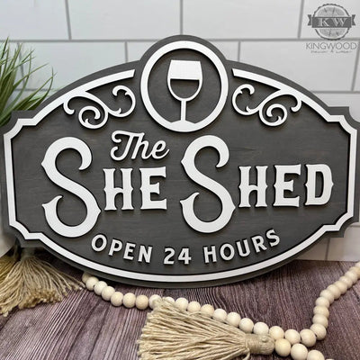 She shed sign laser cut 3d cut, _label_new, alberta,