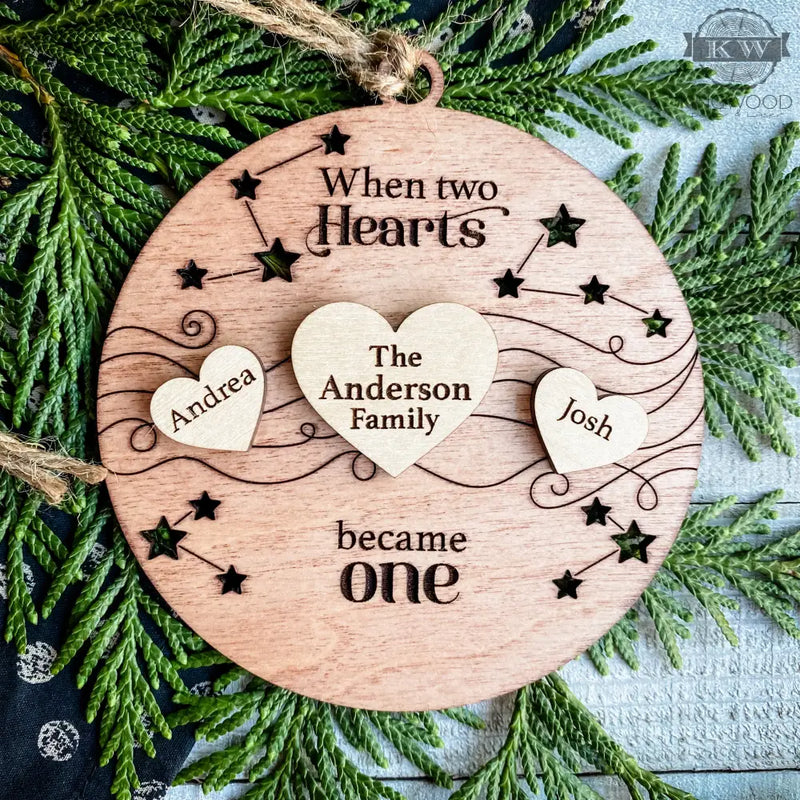 Togetherness ornaments - when two hearts became one