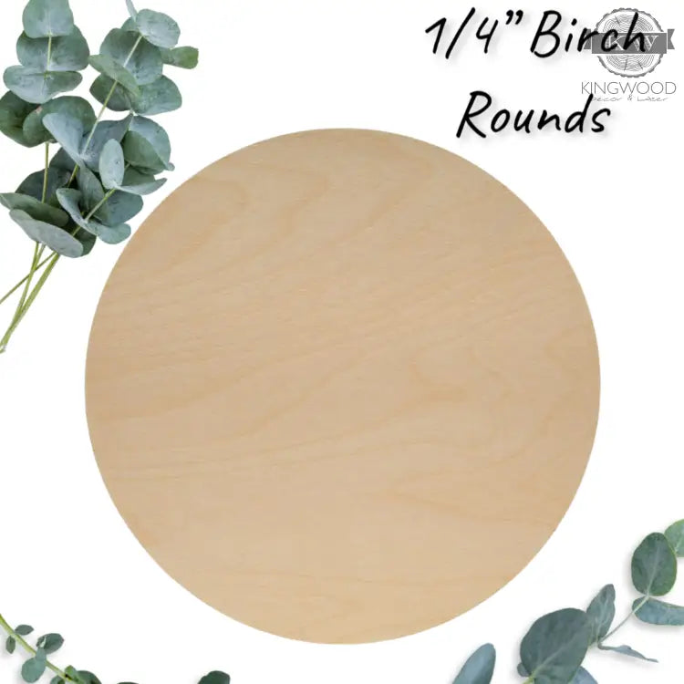 Round Baltic birch wood piece ideal for decor and cutting boards